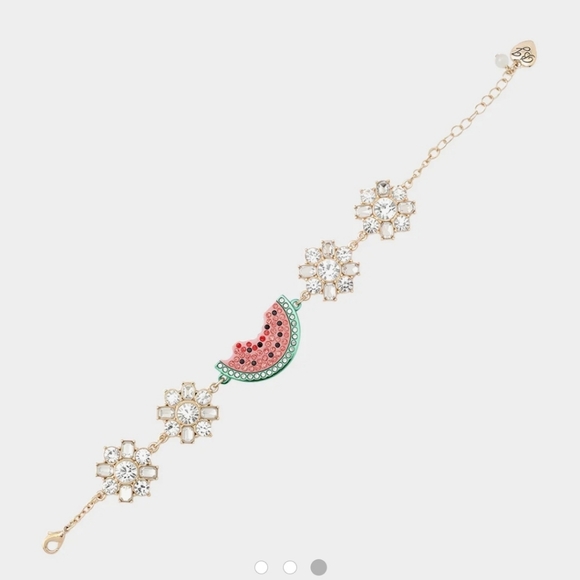 🔹️Betsey Johnson🔹️ Backyard Flex  Watermelon Crystal Bracelet - Picture 3 of 4